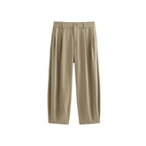 Men's Striped Textured Wide-Leg Trousers